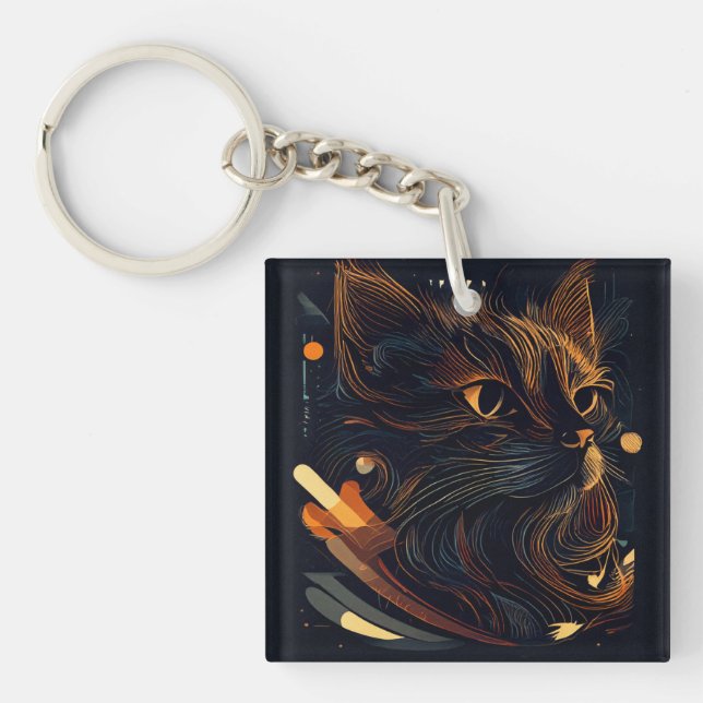 Un chaton chaton Porte - clé acrylique (Devant)