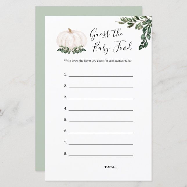 Un Citrouille Blanc Devine Les Cartes De Jeu De No (Devant / Derrière)