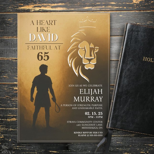 Un Coeur Comme David Invitation Anniversaire (Créateur téléchargé)