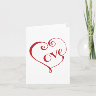 Un coeur fait d'amour en Carré rouge