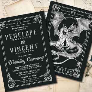 Un conte d'amour du dragon Faire-part de mariage