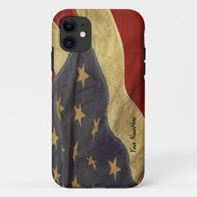 Un coque iphone de script personnel du drapeau amé (Dos)