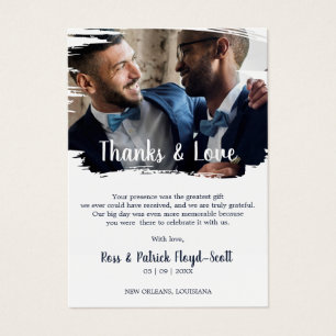 Un couple de Mariages gays pour remercier les invi