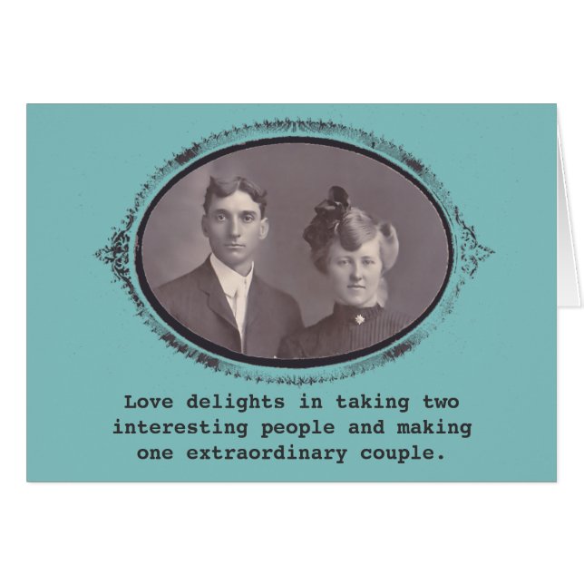 Un couple extraordinaire photo Vintage (Devant horizontal)