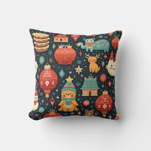 Un coussin en coton rempli de vibes d'hiver