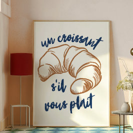 Un Croissant | Trendy Wall Art | Minimalistisches  Poster
