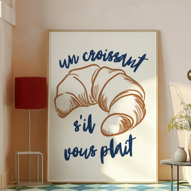 Un Croissant | Trendy Wall Art | Minimalistisches  Poster (Von Creator hochgeladen)
