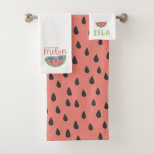 Un Dans Un Ensemble De Serviettes Melon
