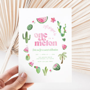 Un dans un Melon 1er anniversaire Invitation