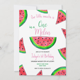 Un dans un melon 1er Invitation anniversaire