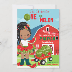 Un dans un melon Anniversaire Carte d'invitation
