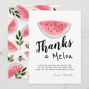 Un dans un Melon Carte de remerciements d'annivers