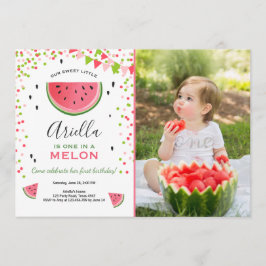 Un dans un melon Invitation Anniversaire Watermelo