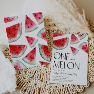 Un dans un Melon Invitation d'anniversaire   Pastè
