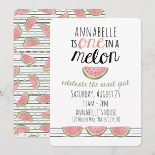 Un dans un Melon, première invitation d'anniversai