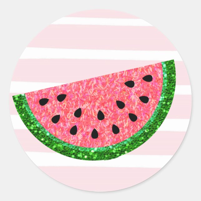 Un dans un melon, Sticker Watermelon, Étiquette, T (Devant)