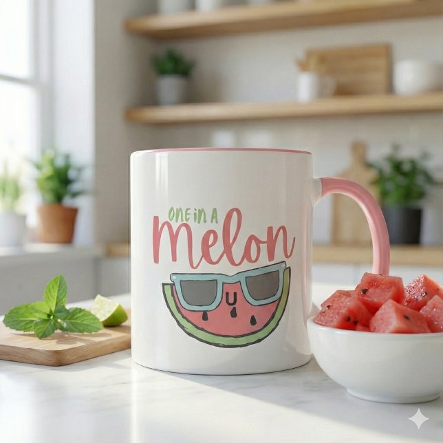 Un Dans Une Mug De Melon (Empower someone special with this cute, "One in a Melon" mug! )
