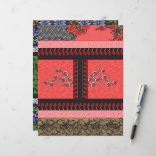 un design de papier peint rouge et noir