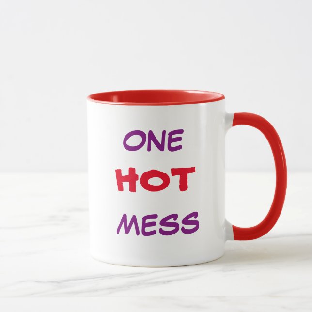 Un désordre chaud   tasse rouge de sonnerie de 11 (Droite)