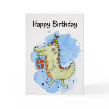 Un dessin animal ludique pour une carte d'annivers