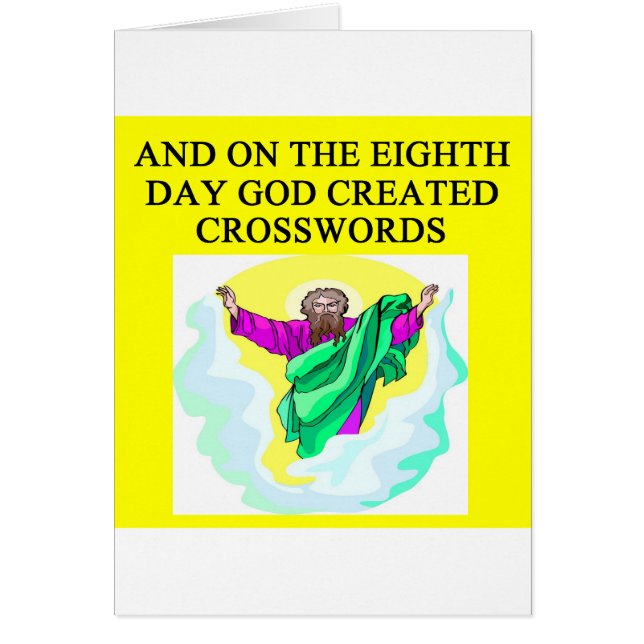 un dieu a créé des mots croisé (Devant)