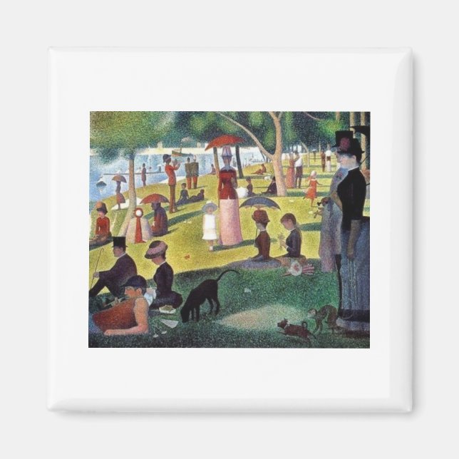 Un dimanche après-midi à l'Îl von Georges Seurat Magnet (Vorne)