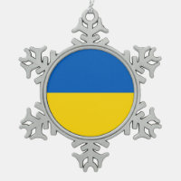 Un drapeau ukrainien ornement de flocon de neige
