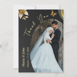 Un élégant Carte de remerciements photo de mariage