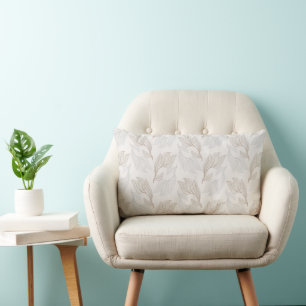 Un élégant oreiller à feuilles fleuries