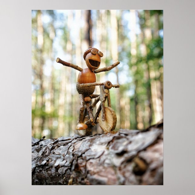 Un elfe de maïs à vélo sans tenir de poster (Devant)