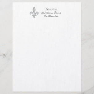 Un en-tête de lettre de l'argent Fleur-De-lys