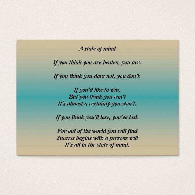 Un état d'esprit (Devant)