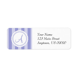 Un Étiquette de adresse de monogramme de bonbons (