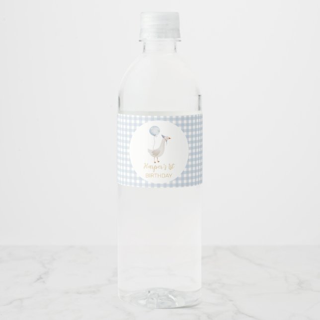 Un Étiquette de bouteille d'eau d'anniversaire d'u (Devant)