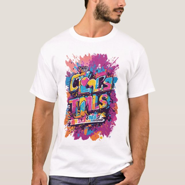 un événement de course couleur. sur un t-shirt bla (Devant)