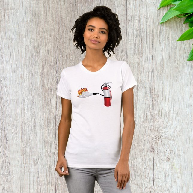 Un Extincteur De Feu Montre Le T-shirt Femme De Fe (Créateur téléchargé)