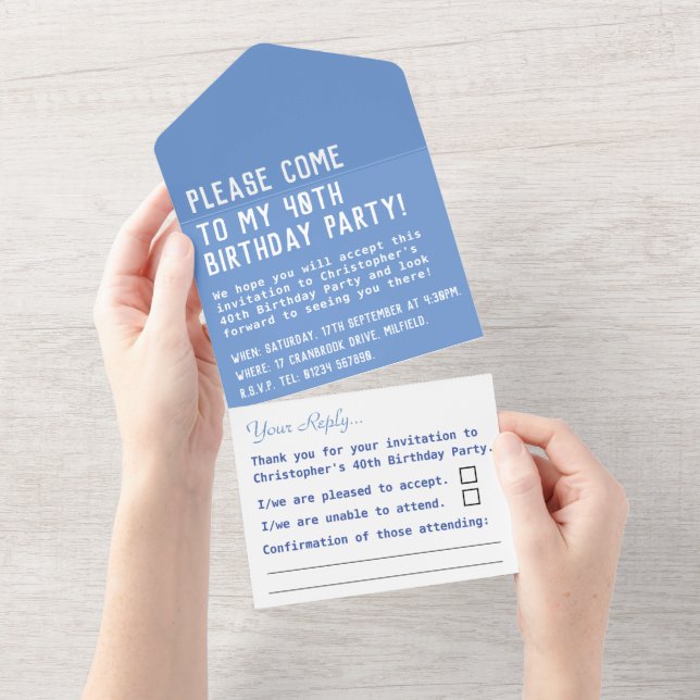 Un Fête d'anniversaire tout en une invitation (Déchirure)