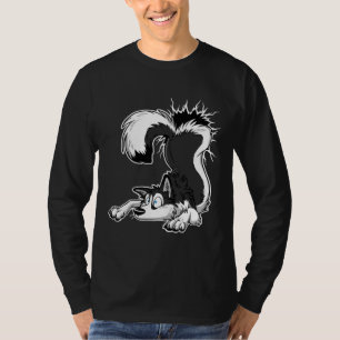 Un fixe Schwarz Husky Weiße Konturen aktiv T-Shirt