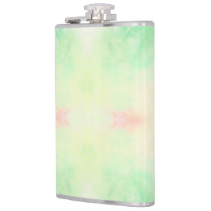 Un flacon avec un design à l'aquarelle pastel