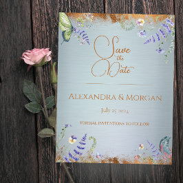 Un Fleur sauvage Bleu Enregistrer La Carte Postale