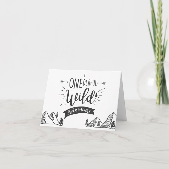 Un garçon de Carte de remerciements sauvage et ext (Devant)