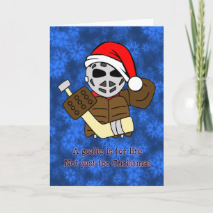 Un gardien de hockey est pour la vie Carte de Noël