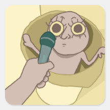 Un gars drôle dans la poubelle Sticker