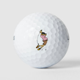 Un golfeur manque la balle