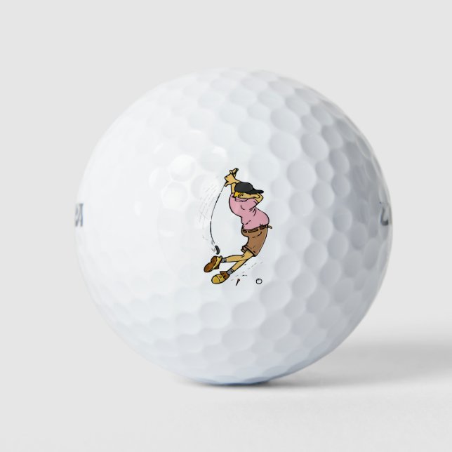Un golfeur manque la balle (Devant)