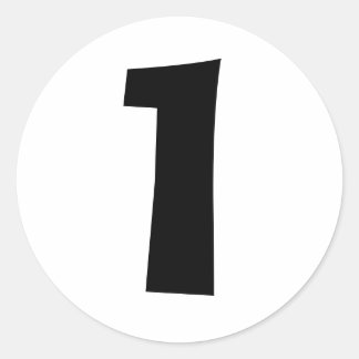 Un grand Stickers rond blanc numérique par Janz