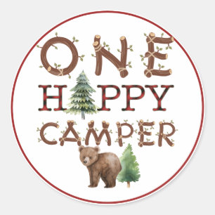 Un Happy Camper 1er Anniversaire Favoriser Sticker