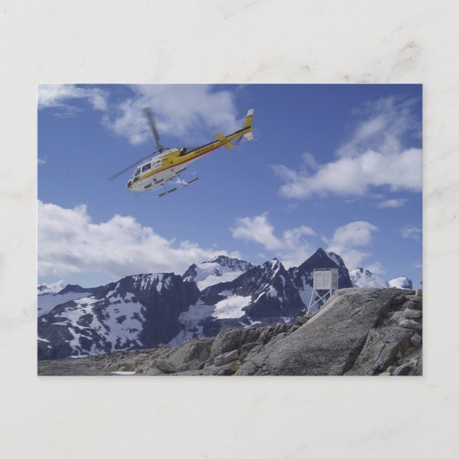 Un hélicoptère sur la carte postale Juneau Icefiel (Devant)