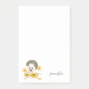 Un hérisson mignon personnalise les notes post-it®