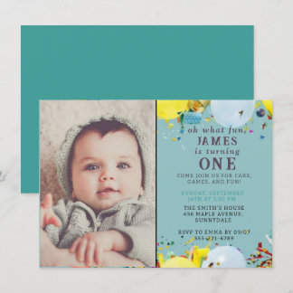 Un heureux Invitation de 1er anniversaire | Coupe